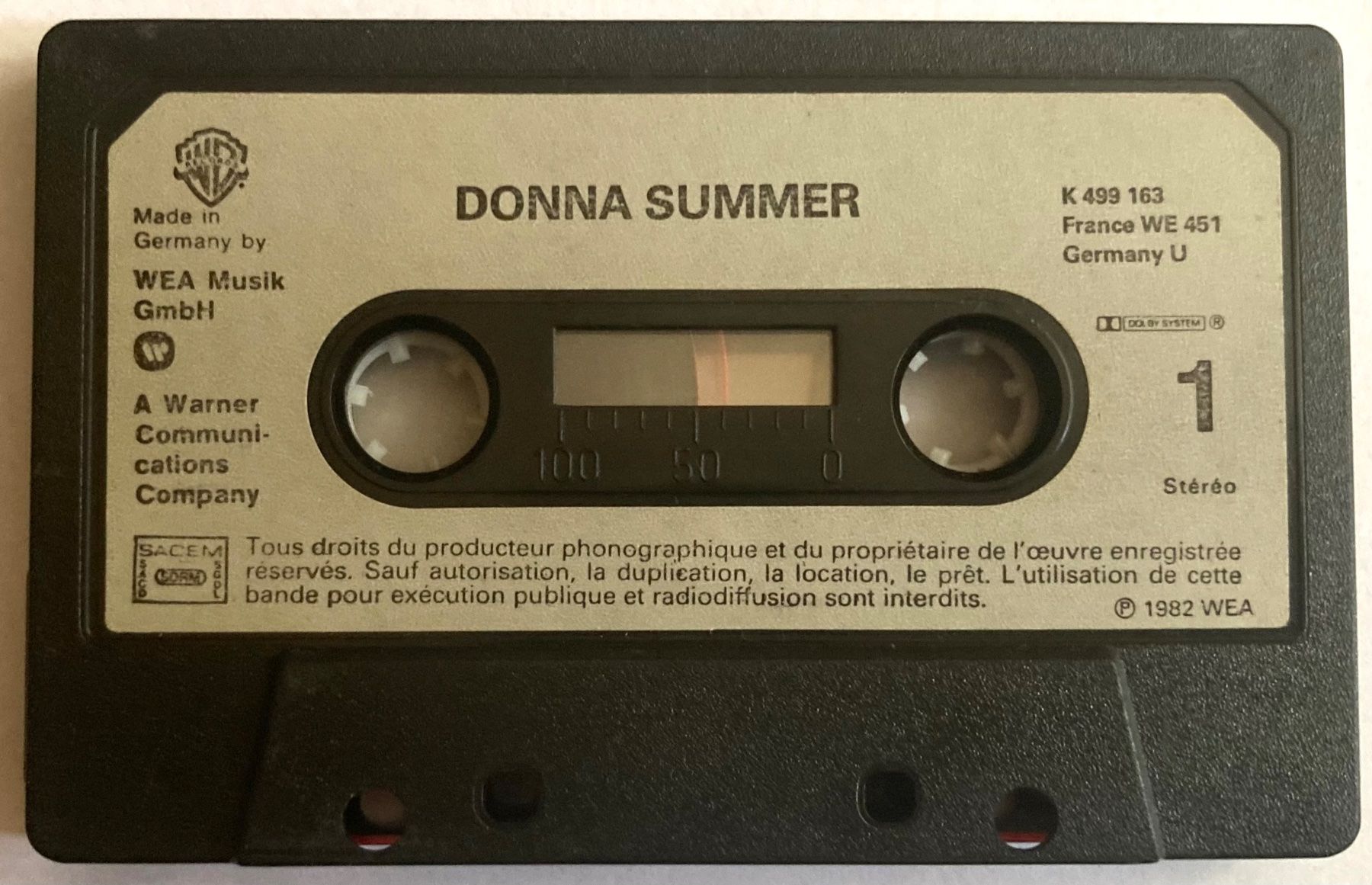 Kompaktkassetten: DONNA SUMMER - DONNA SUMMER – Gebraucht aus Poliez-Pittet von Newtown-Records 2