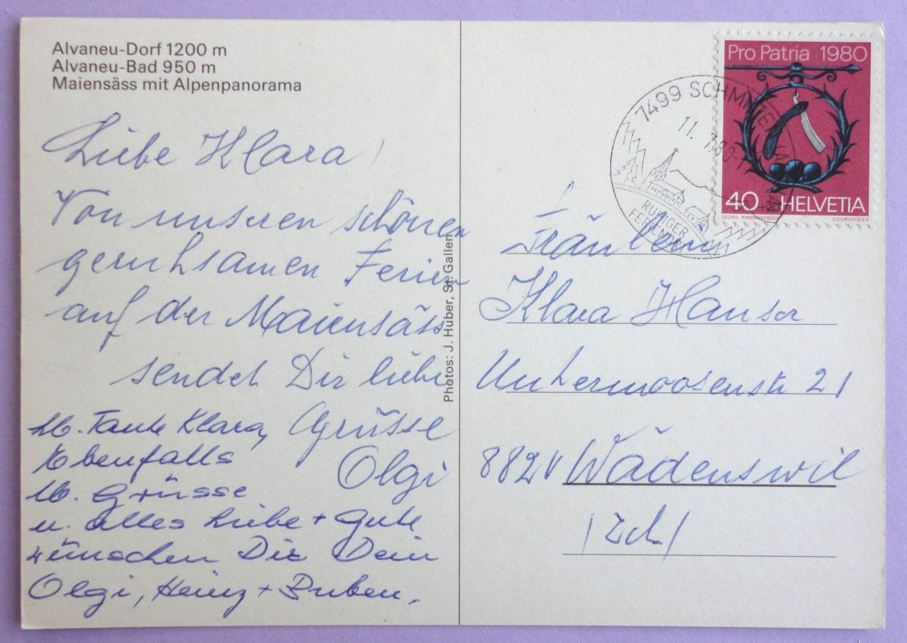 Cartoline postali: Alvaneu - Dorf und Bad – Usato da Fétigny venduto da Billy2miny 1