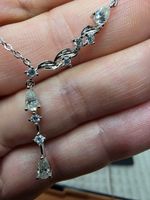 Collier argent avec diamant de moissanite de 0,65 ct GRA