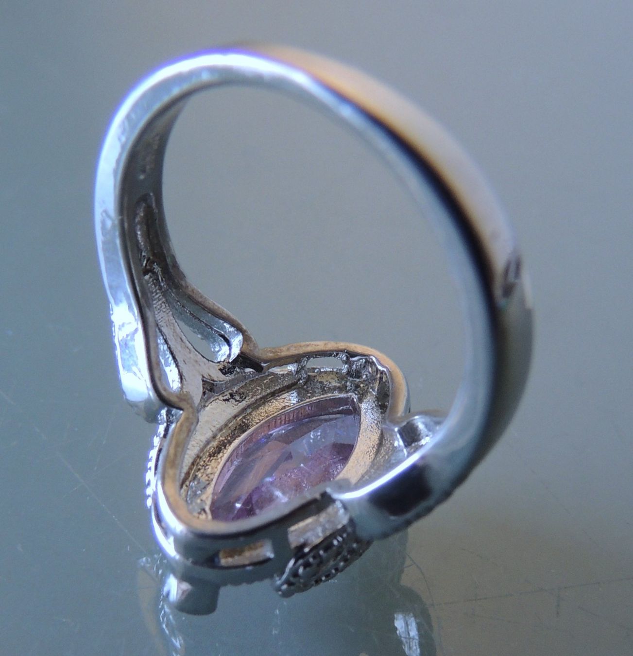 Anelli: Silber 925 Fingerring Gr. 57 mit einem Schmuckstein – Usato da Waldenburg venduto da schaller707 4