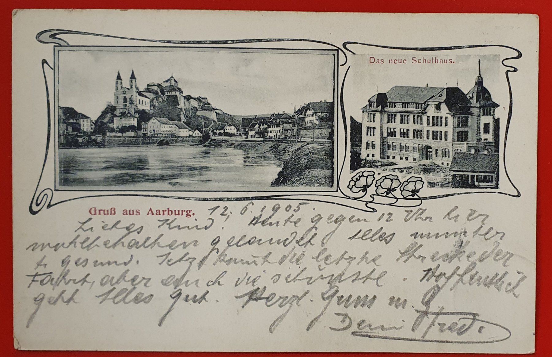 Ansichtskarten: Gruss aus Aarburg 1905 – Gebraucht aus Kreuzlingen von Rschweiz1