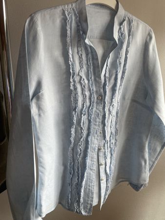 Wallmann Leinenbluse in Hellblau Gr.40