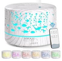 Aroma Diffuser 700ml mit Timer,Holzoptik weiss