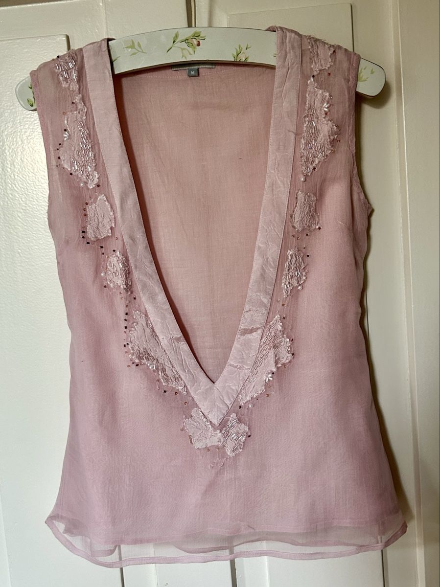 Blusen: Saint Tropez Blouse, Size M, Pink, Beaded Details. – Neu (gemäss Beschreibung) aus Zürich von Mistral61