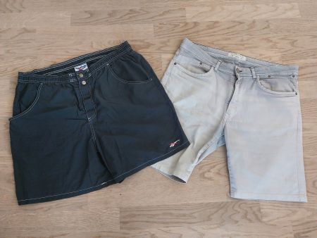 2 Herren-Shorts – Springfield & Reebok, Größe 34
