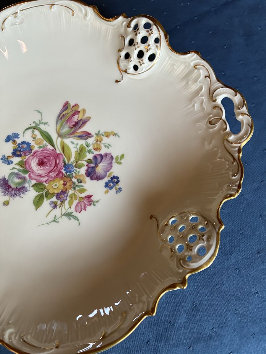 Rosenthal Schalen: Rosenthal - Grosse Gebäckschale – Gebraucht aus Dornach von Rosengarten 4