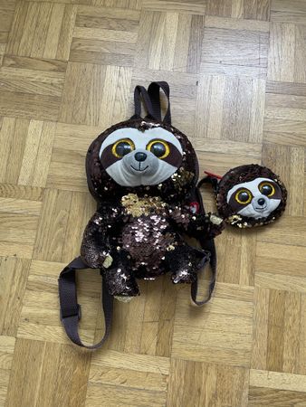 Sac à dos et porte monnaie TY sequins 