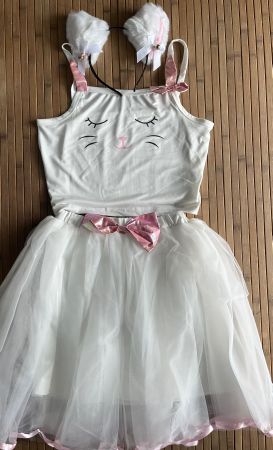 Süsses Katzenkostüm Gr. 140 Fasnacht Karneval Cosplay Kle...