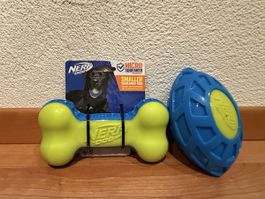 Nerf Hundespielzeug Set: Knochen & Ball - Neu, Original!