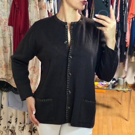 Elegante Damen Strickjacke braun Grösse XL
