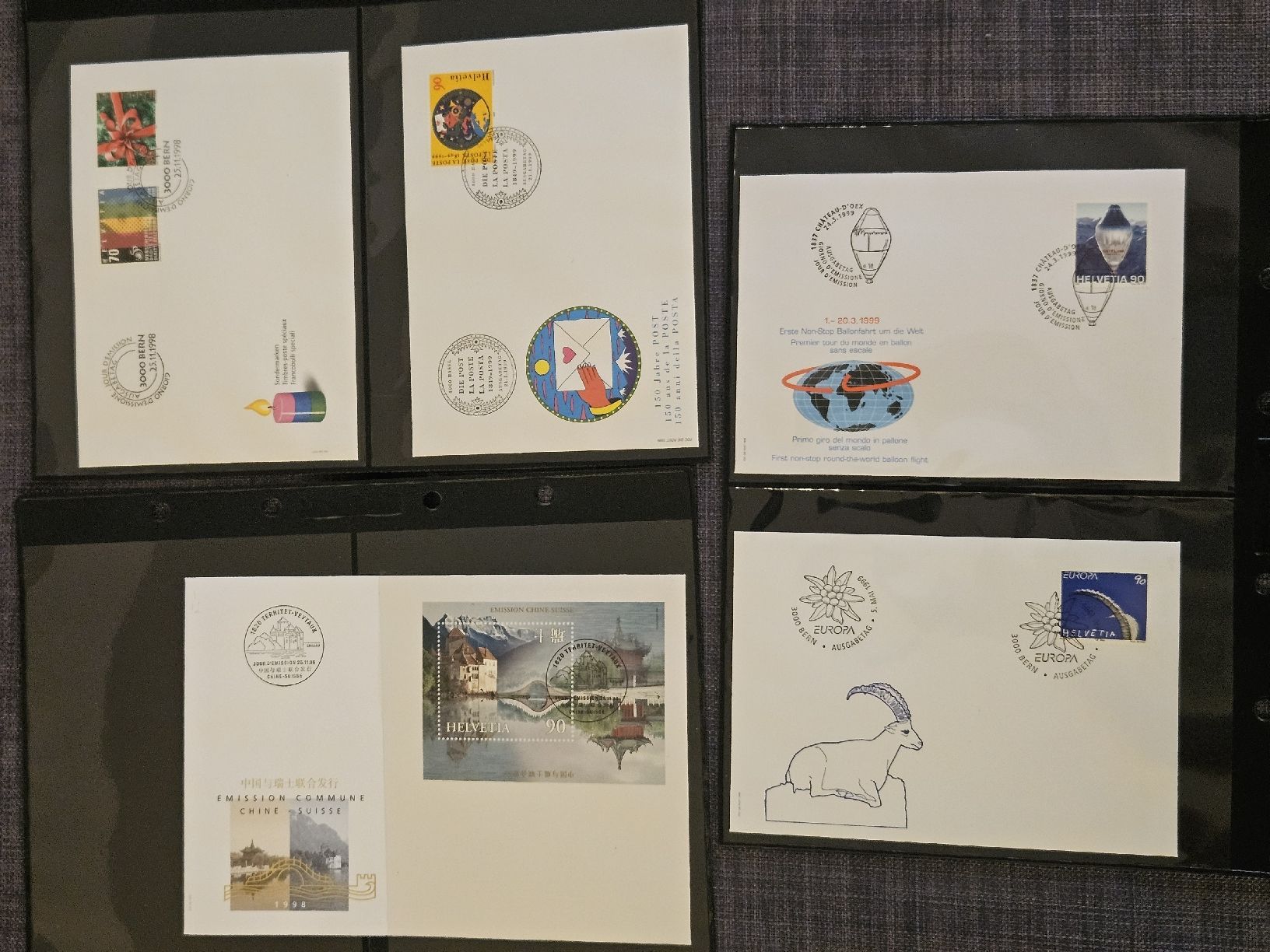Alle Briefmarken: Sammlung FDC 1998 - 2000 / 36 Ersttagesbriefe Briefmarken – Gebraucht aus Oberdorf BL von BaldenEagle 3