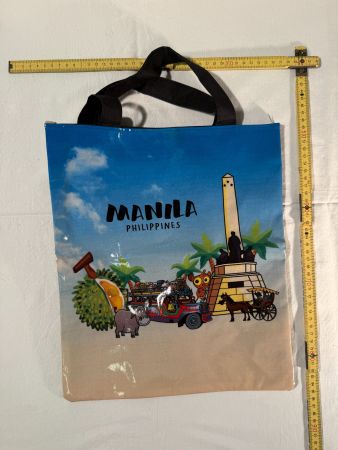 Stofftasche Manila Philippines bunt gebraucht Zustand