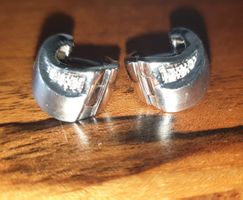Diamant Creolen Paar Weissgold 18k