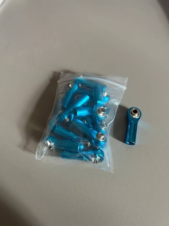 Anhänger: 15 Stk. Kugelpfanne, M3, blau eloxiert. – Gebraucht aus Gümligen von ESCreativwork 1