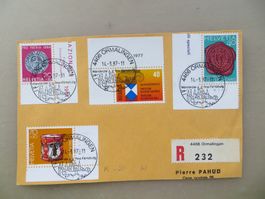 2 Karten Werbestempel 4466 Ormalingen + 2902 Fontenais 1987