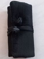 Schmuck Seiden Rollen Tasche, schwarz