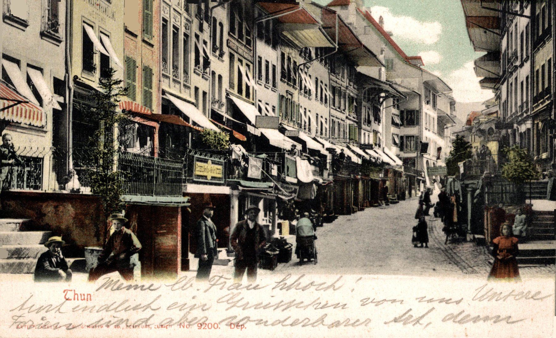 Cartoline postali: Thun. Hauptgasse – Usato da Bronschhofen venduto da Astore