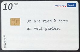 Taxcard Swisscom - Rien à dire - CH