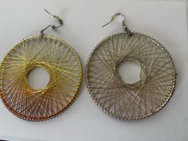 Vintage Ohrringe, Design, Gold Tone und Silber!
