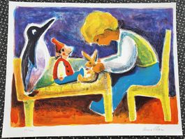 Kind am spielen, handsigniert Rico Blass    (ID b4845)