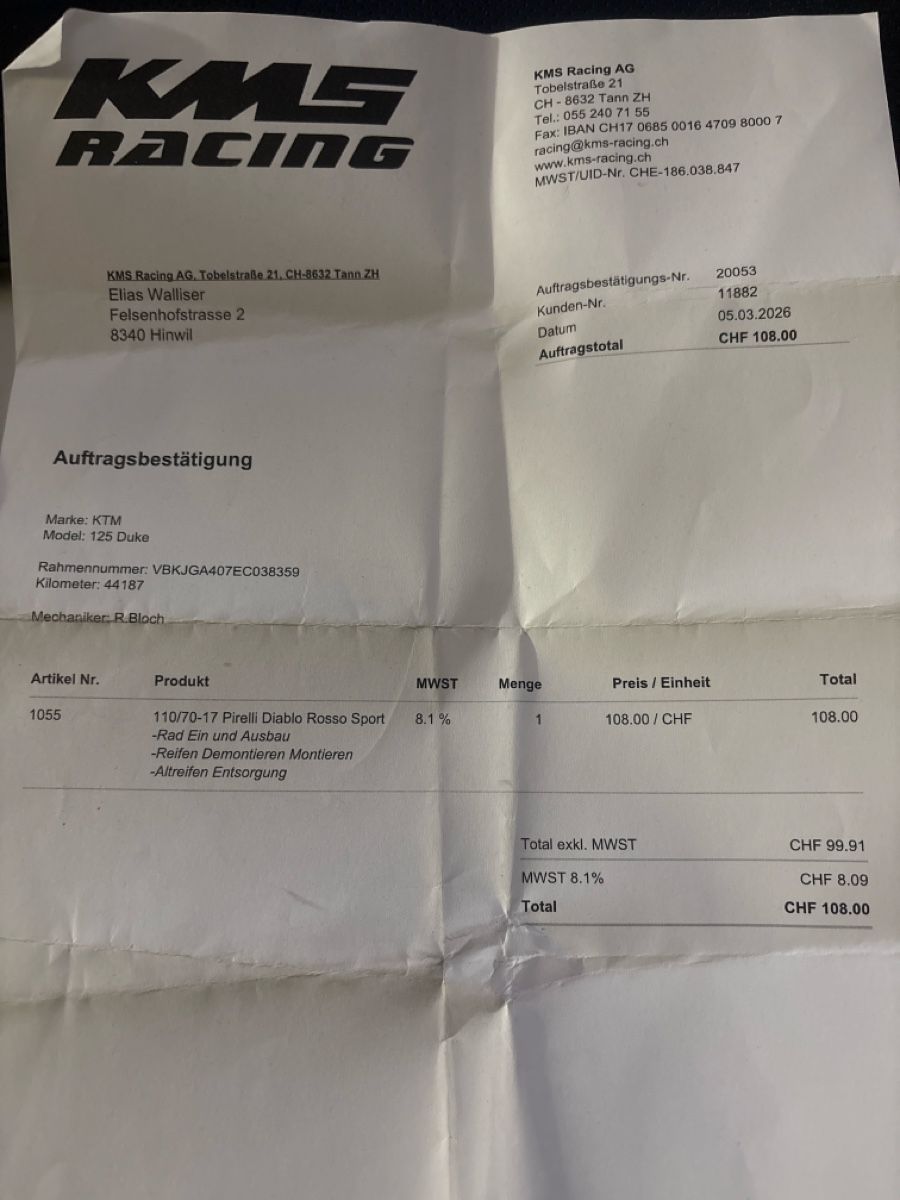 KTM Strada: KTM Duke 125 – Usato da Hinwil venduto da eli_8yzk 3