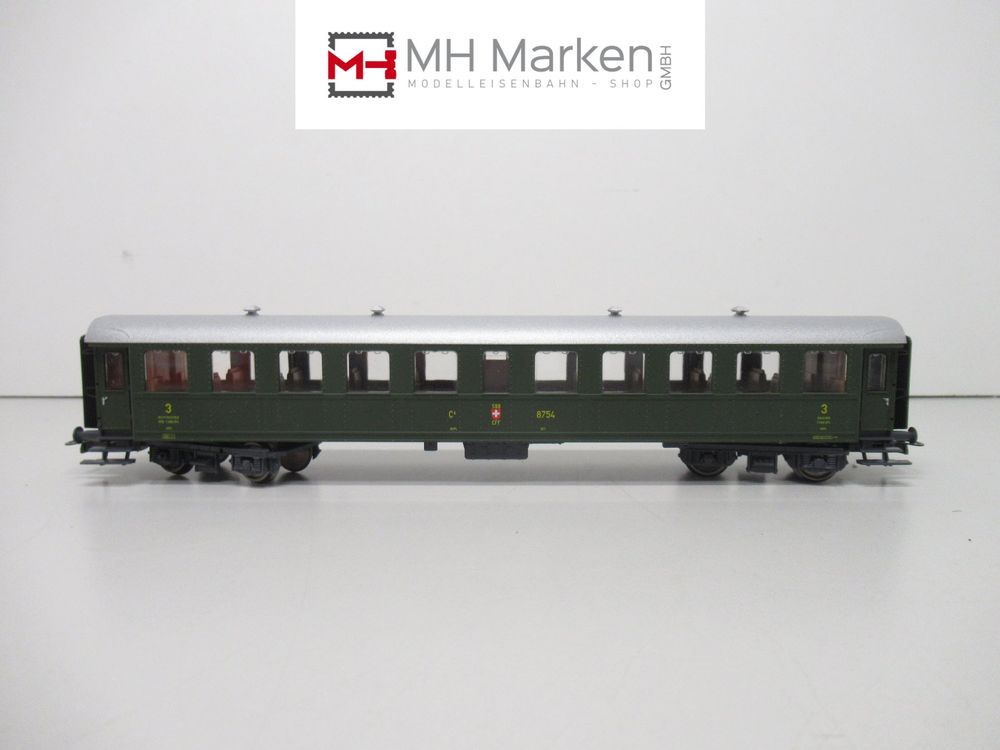 Rame HO Roco 44298 - Voiture Voyageurs C4 SBB Ép. 5 (occasion Verte)
