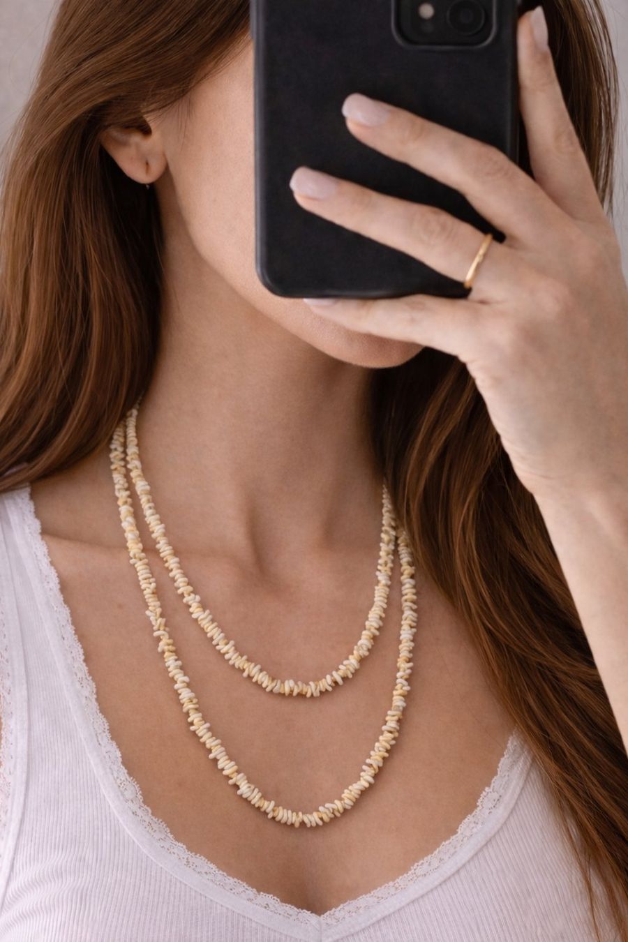 Catenine: Naturstein-Kette Beige 45.5 cm – Nuovo (secondo la descrizione) da Fully venduto da VaneaSelection 1