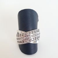 Damenring Gr. 17.6mm Silber 925 mit Zirkonia Steine