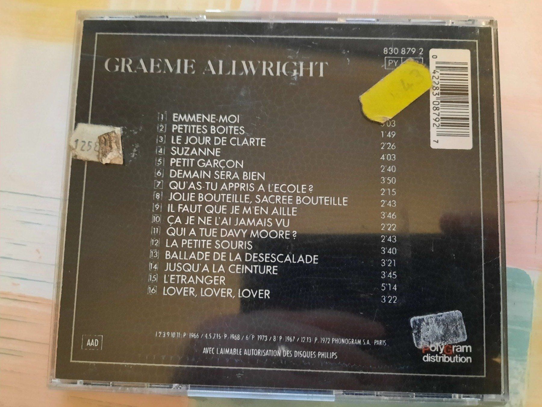 CD: Cd Graeme Allwright - Best of – Usato da Pully venduto da bro_n52j 1