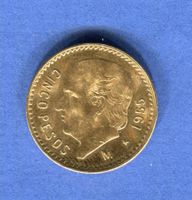 (1371) Mexico 5 Pesos 1955 Top Stgl Gold