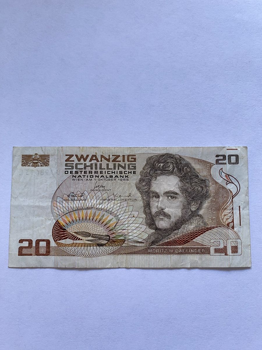 Banconote: 20 Schilling Note Österreich 1986 – Usato da Buttwil venduto da Oni-78