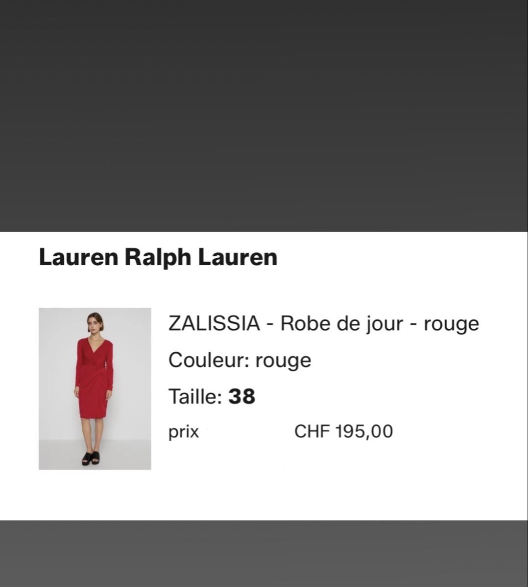 Ralph Lauren Vestiti: Robe rouge Ralph Lauren – Nuovo e nell'imballaggio originale da Chézard-St-Martin venduto da monster2525 1
