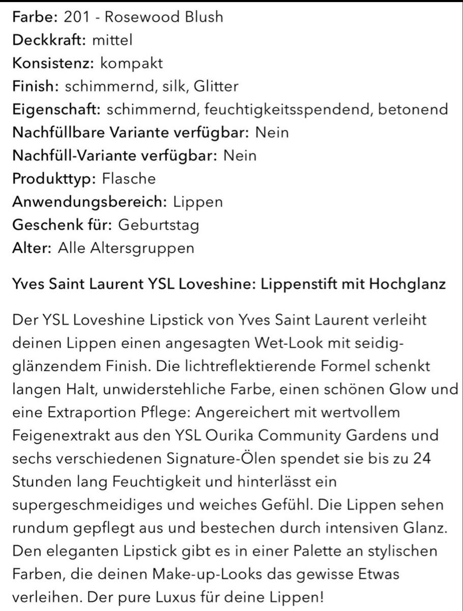 Make-up: Yves Saint Laurent YSL Loveshine – Gebraucht aus Baden von Tiffany6878 7