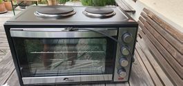 Mini Backofen mit 2 Kochplatten - ohmex OVN 4888 HP