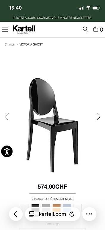 Sedie: Kartell 6 chaises Victoria Ghost – Usato da Lausanne venduto da Chandolin 1