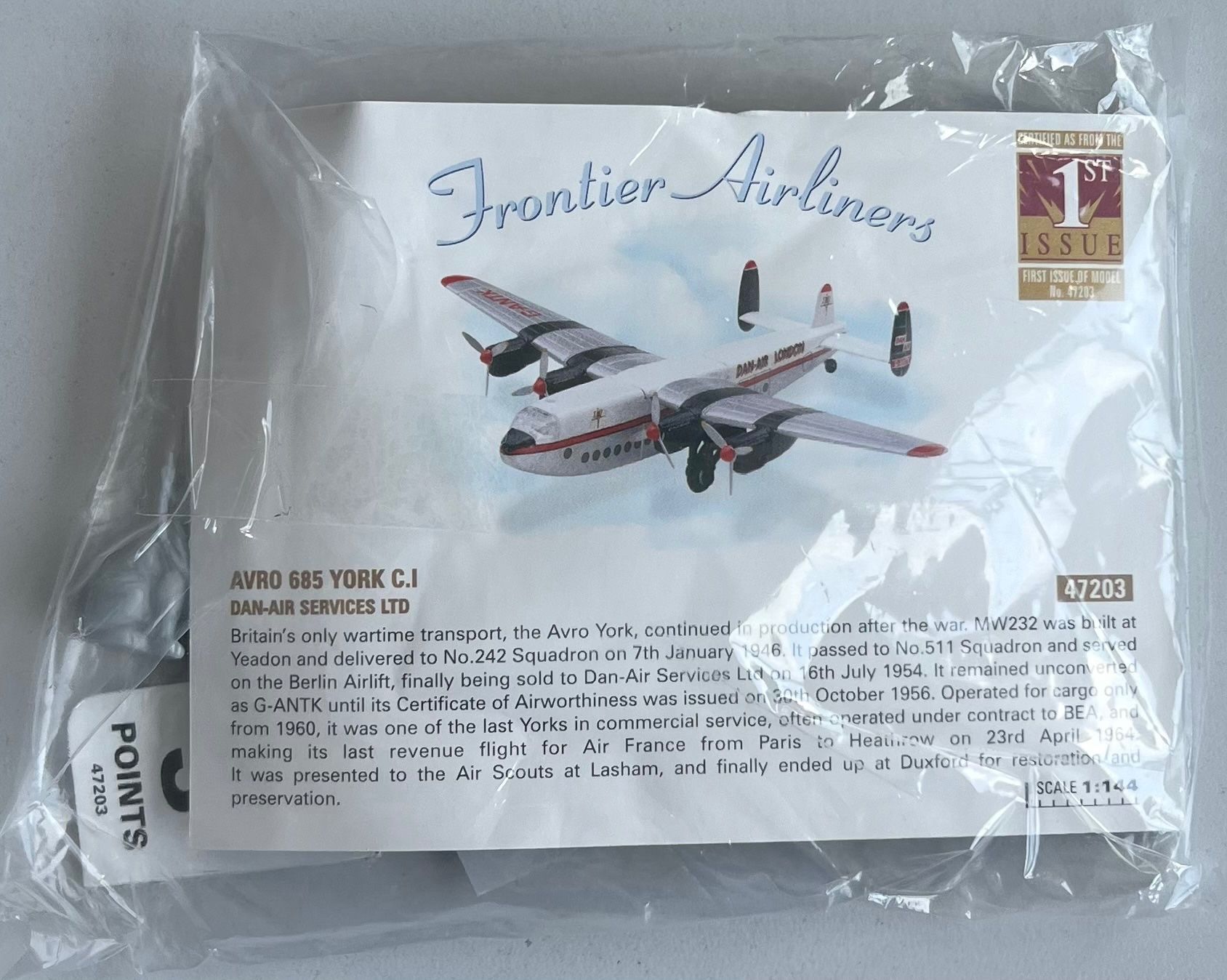 Corgi Toys Modellbausätze & Standmodelle: Corgi 47203 - Avro York Dan Air – Neu und originalverpackt aus Laufen von ric_9vmm 3