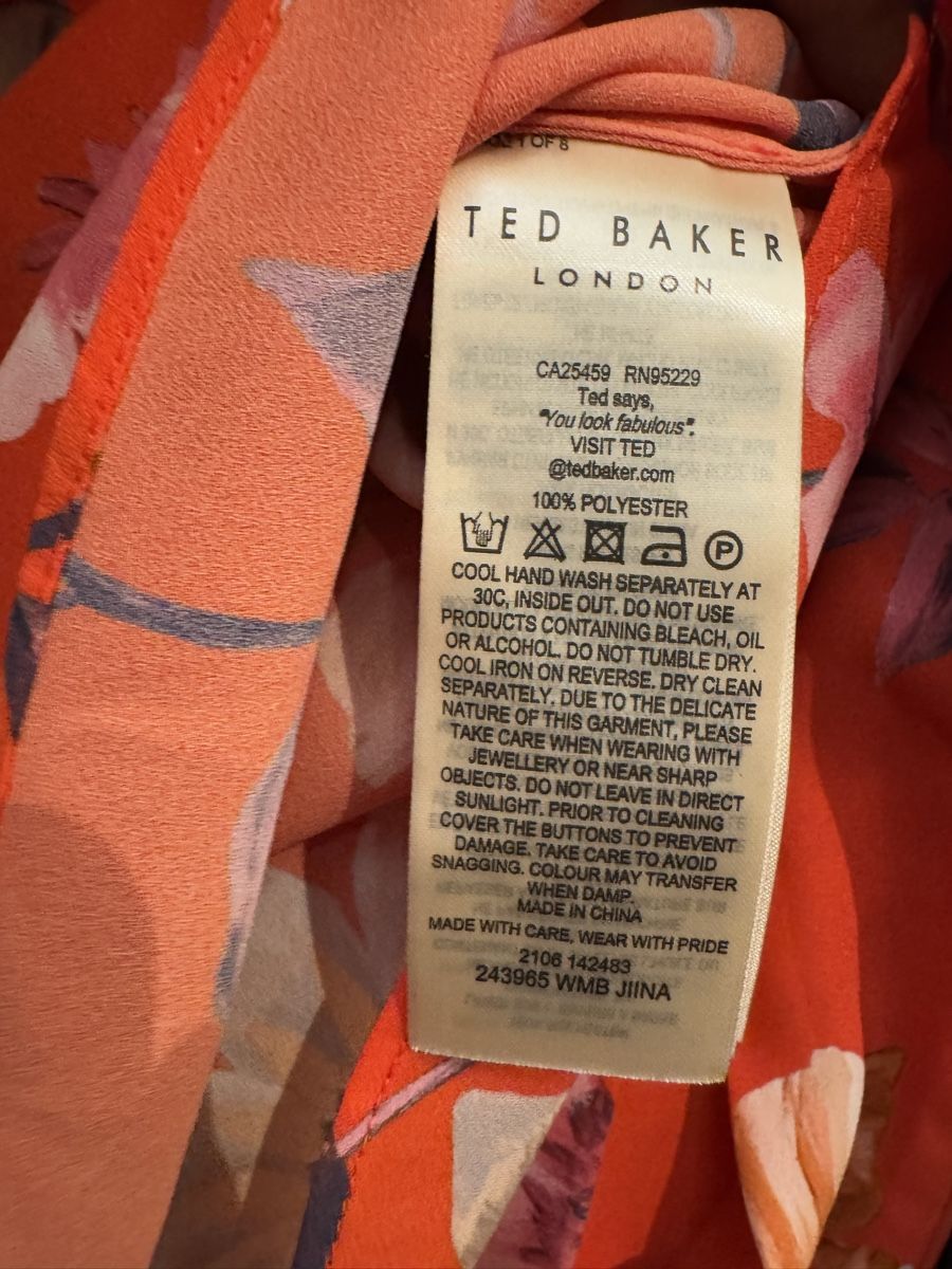 Ted Baker Camicette: Ted Baker Bluse Gr. 1 / 36 Korallenrot Blumenmuster neu – Nuovo e nell'imballaggio originale da Galgenen venduto da syl_7y9c 6