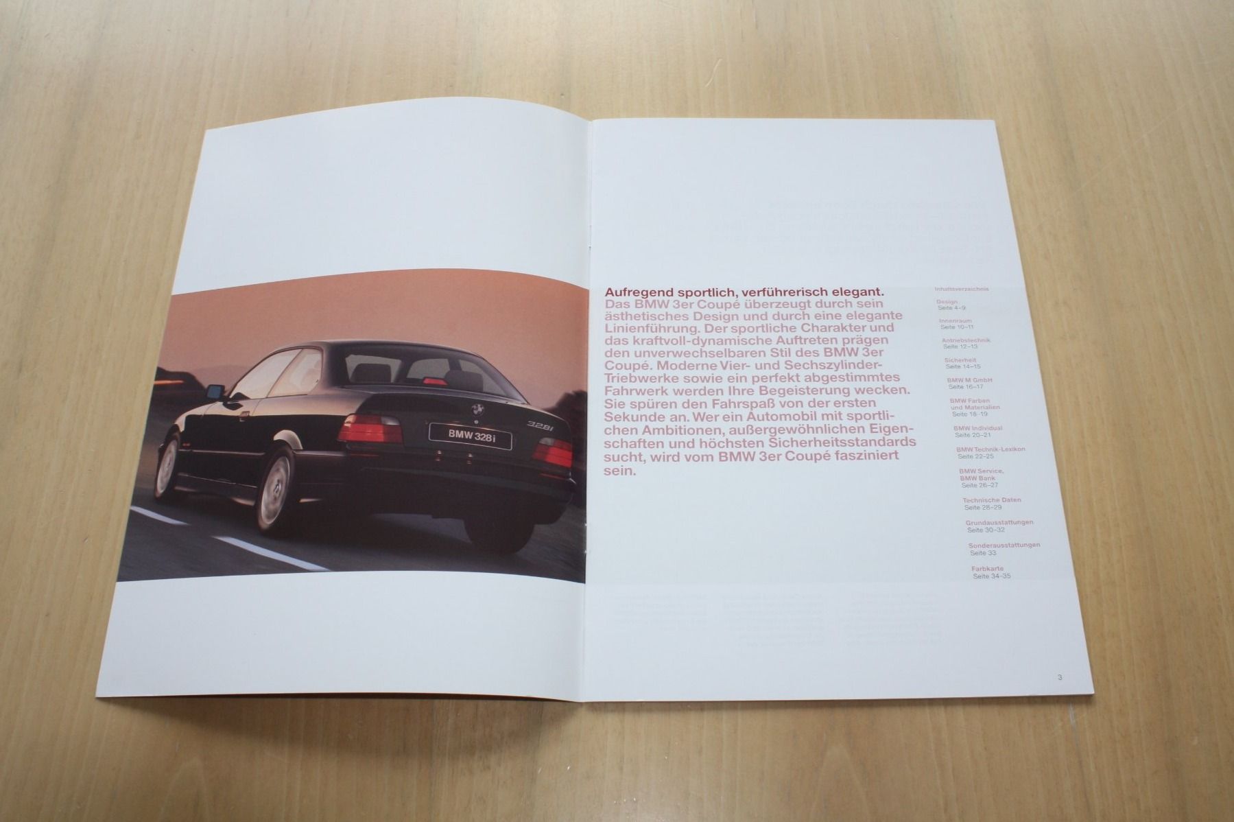 BMW Documenti: BMW 3er Coupe Prospekt 1997 – Usato da Wikon venduto da erwin400 1