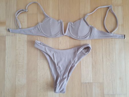 Bikini für Mädchen, leicht gerippt, Gr. S