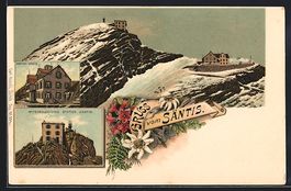 Litho Säntis, Gasthof Säntis, Meteorol