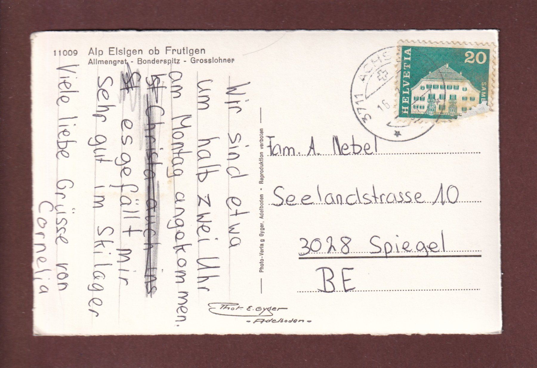 Cartoline postali: ALP ELSIGEN ob Frutigen – Usato da Pully venduto da nicecards 1