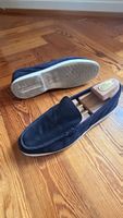 Loafers Loro Piana Summer Walk blue suede pre-owned