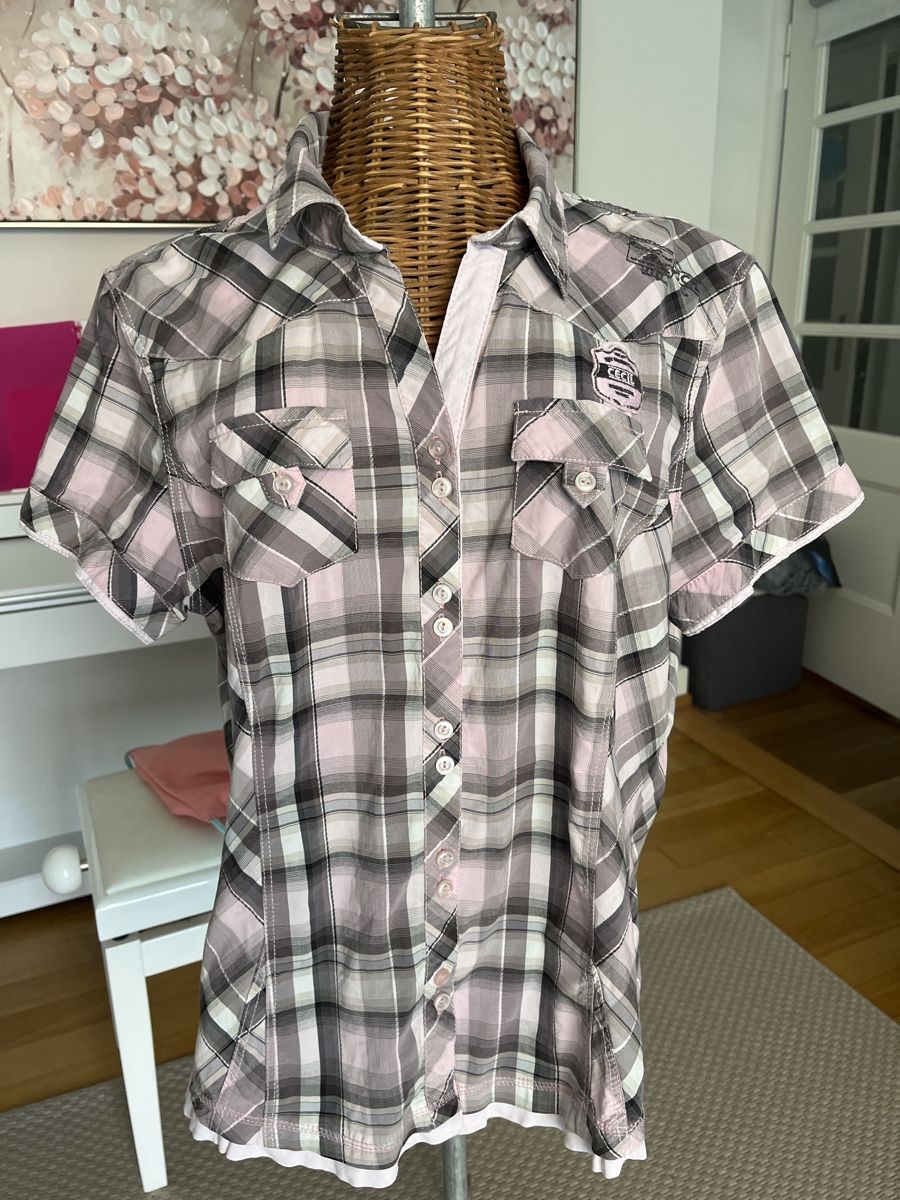 Cecil Blusen: Cecil Bluse, kariert, Kurzarm, L – Gebraucht aus Solothurn von Bobesch08