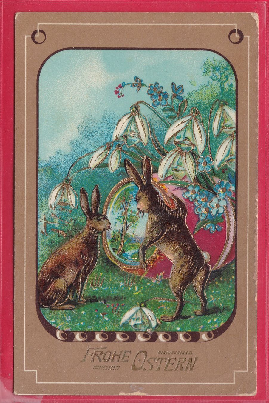 Cartoline postali: FROHE OSTERN, 15.4.1911 – Usato da Oberrieden venduto da Gebirgsstelze