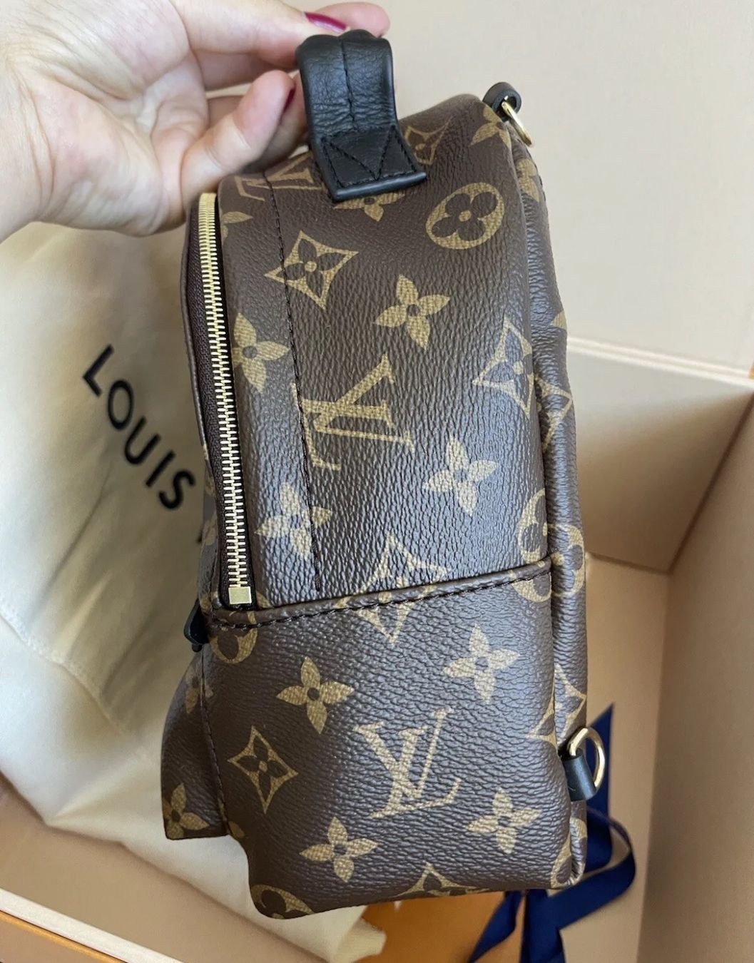 Louis Vuitton Zaini: ORIGINAL Louis Vuitton Palm Springs Mini backpack Monogram – Nuovo e nell'imballaggio originale da Frauenfeld venduto da Vanityroom 6