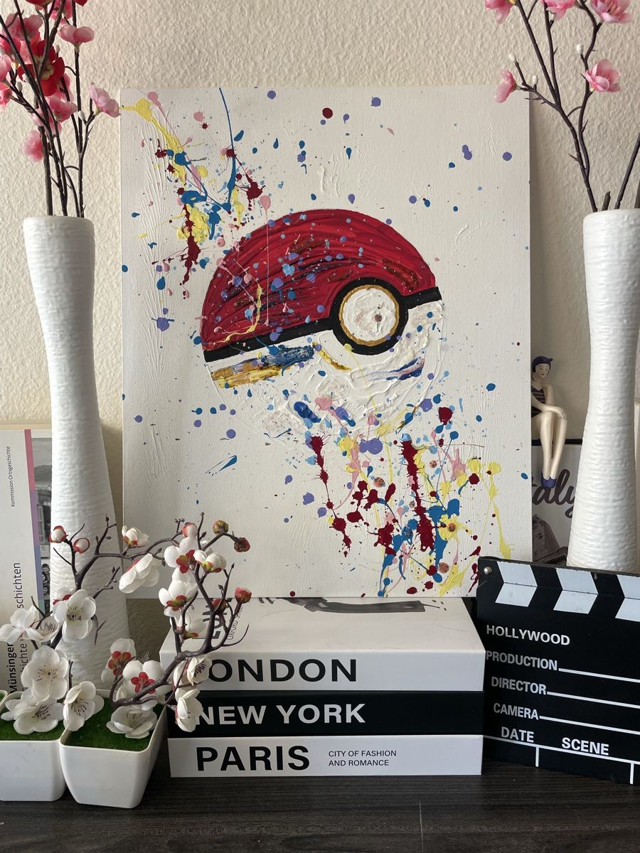 Gemälde: Pokeball/Pokemon Acryllic Abstract Artwork on Canvas. – Neu (gemäss Beschreibung) aus Worb von Diglett