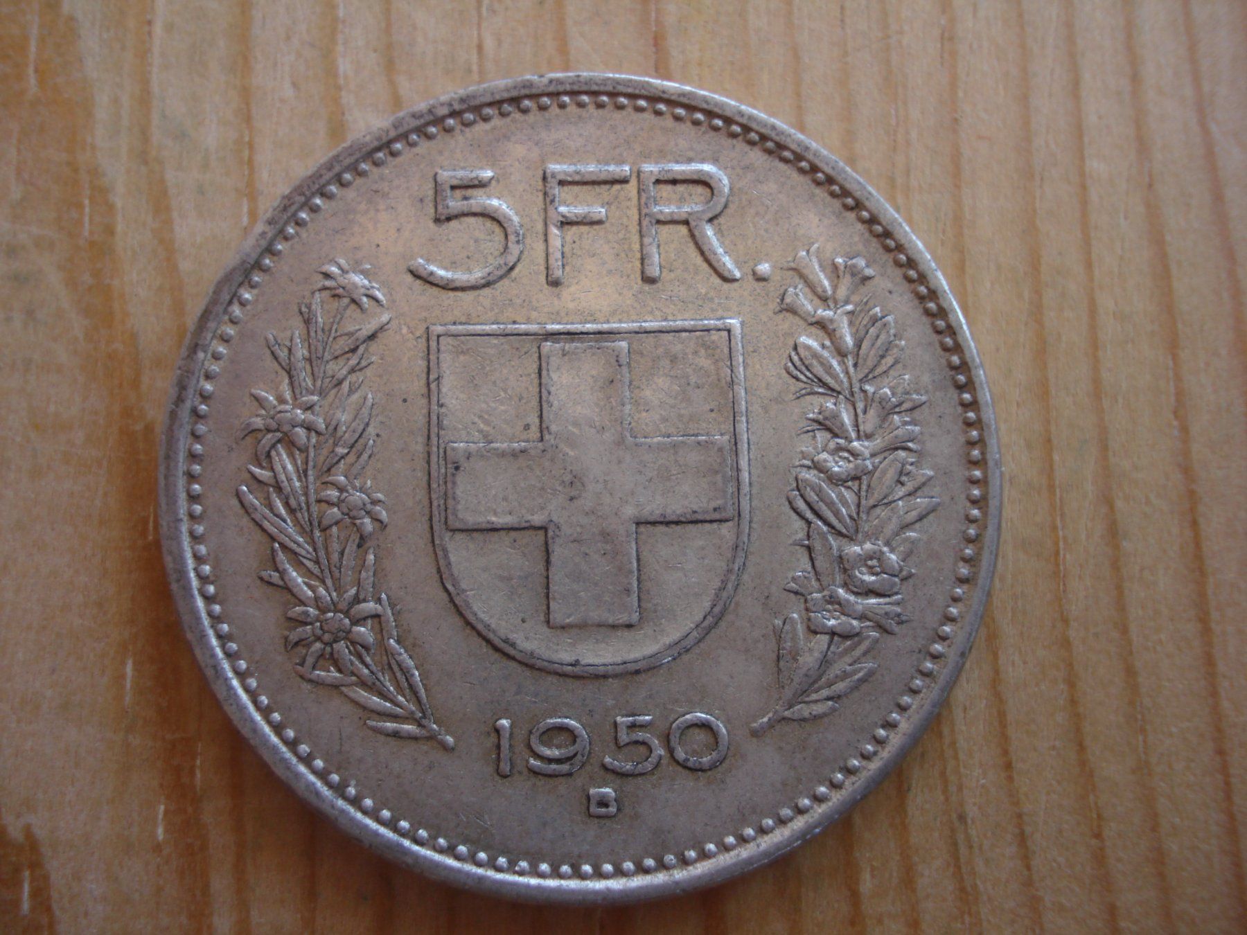 Tutti le monete: (P2) 5 Franken 1950 – Usato da Erlach venduto da Net-Coins
