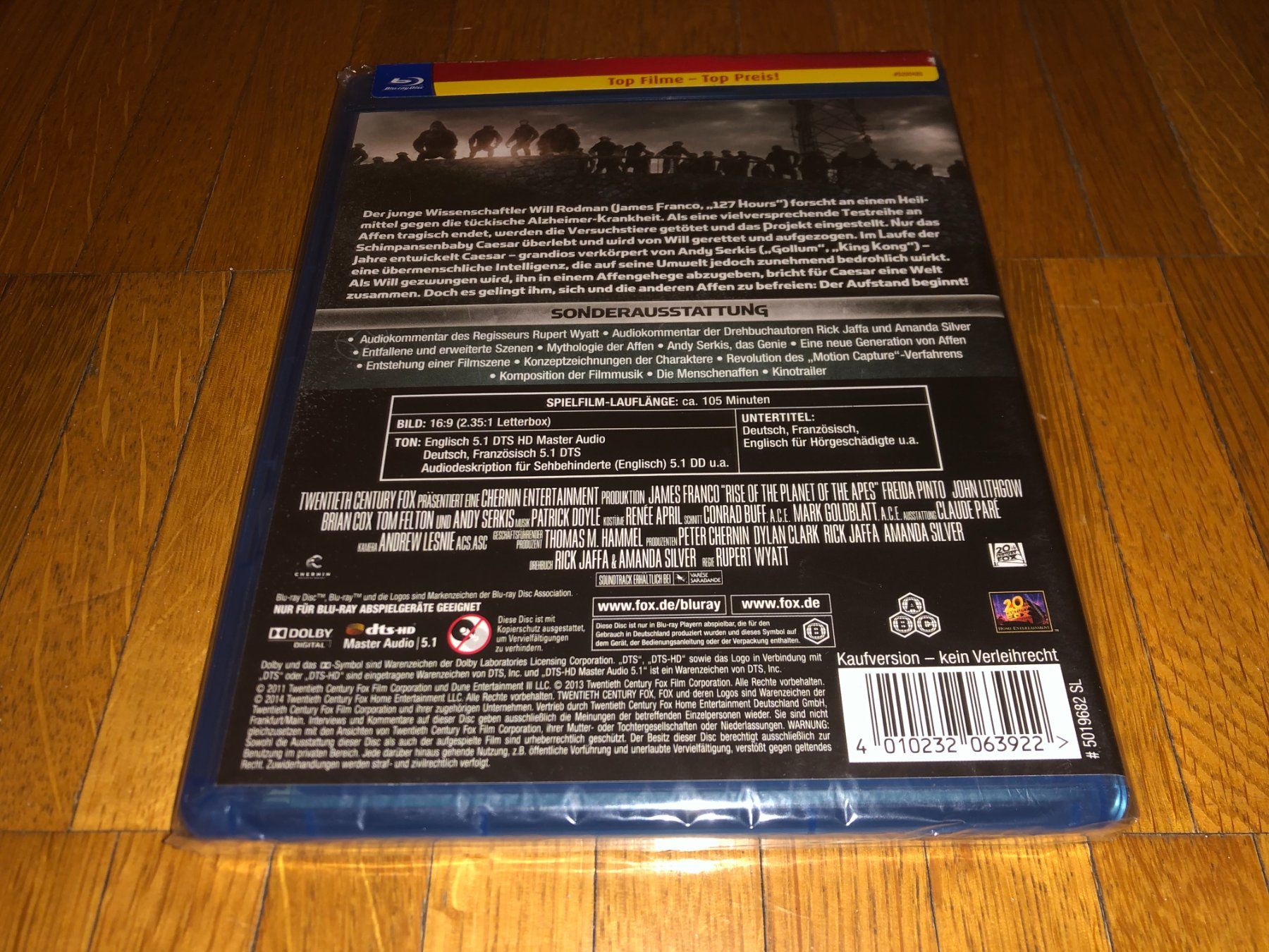 Alle DVDs: Planet Der Affen - Prevolution - BLU-RAY - B - UNCUT – Neu und originalverpackt aus Basel von havsok 1