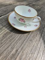 Keramik: Teetasse 2-tlg. Porzellan mit Muster