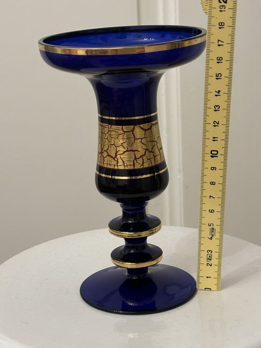 Portacandele: Bougeoir vintage Barthmann bleu et or – Usato da Genève venduto da ati_tj8f 3